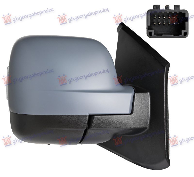 RETROVIZOR MEHANICKI SA SAJLOM CRNI (MIGAVAC) (SENZOR) (4 PIN) (ASFERICNO STAKLO)