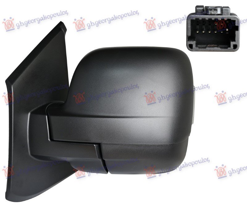 RETROVIZOR MEHANICKI SA SAJLOM PM (MIGAVAC) (2 PIN) (ASFERICNO STAKLO)