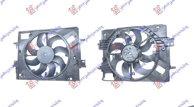 VENTILATOR KOMPLET 1.0/1.3 BENZIN - 1.5 DIZEL (400mm) (2 PIN) (NISSENS)
