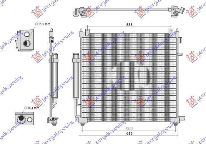 HLADNJAK KLIME 2.0 Si4 BENZIN - 2.0 Sd4/Td4 DIZEL (631x572)