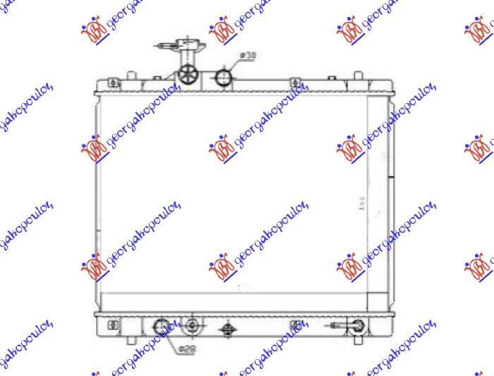 HLADNJAK MOTORA 1.2 BENZIN / 1.3 DDiS DIZEL (AUTO) (400x530x16) (MADJARSKA) (KOYO)