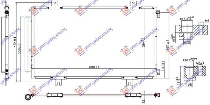 HLADNJAK KLIME 1.6 16v BENZIN (688x394x12) (NRF)