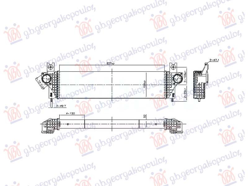 HLADNJAK INTERKULERA 1.4 BENZIN/HIBRID (798x159) (NISSENS)