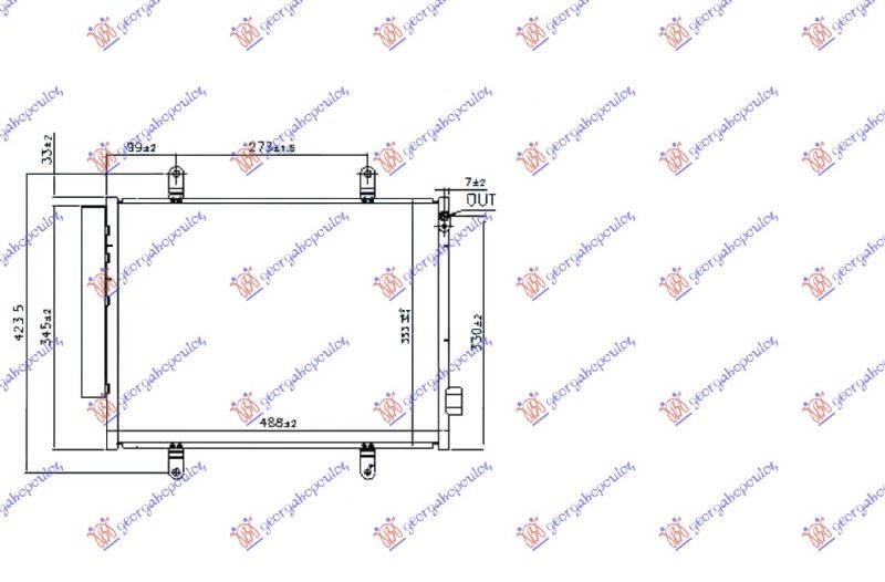 HLADNJAK KLIME 1.0 BENZIN (488x353x12) (KOYO)