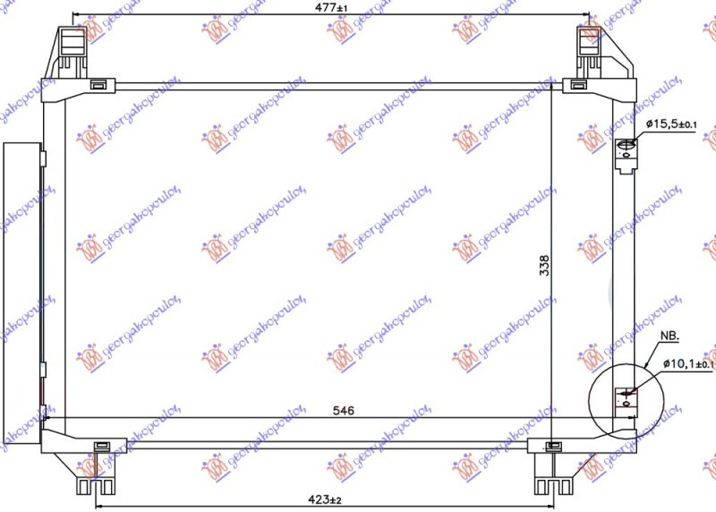 HLAD KLIME  1.0-1.3i16v (497x320x16) JAP