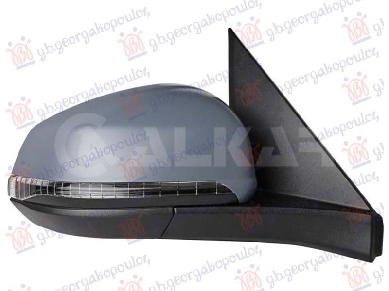 RETROVIZOR ELEKTRICNI PM (ELEKTRO-SKLOPIV) (MIGAVAC) (SVETLO) (9 PIN) (KONVEKSNO STAKLO)