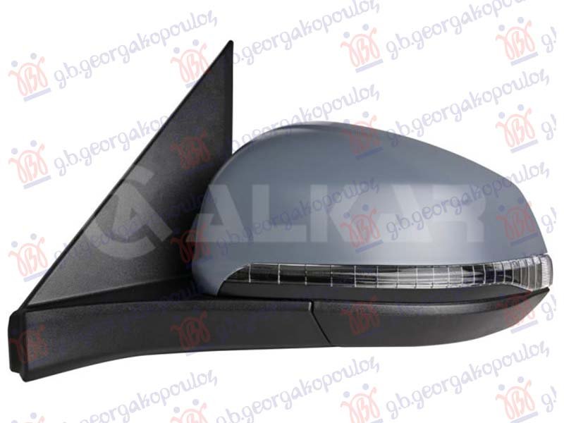 RETROVIZOR ELEKTRICNI PM (ELEKTRO-SKLOPIV) (MIGAVAC) (SVETLO) (9 PIN) (KONVEKSNO STAKLO)