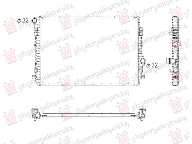 HLADNJAK MOTORA 1.5 TSI BENZIN (CEV DIJAGONALNO) (650x465) (NRF)