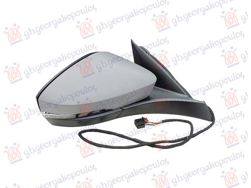 RETROVIZOR ELEKTRICNI SA GREJACEM PM (MIGAVAC) (6 PIN) (KONVEKSNO STAKLO)