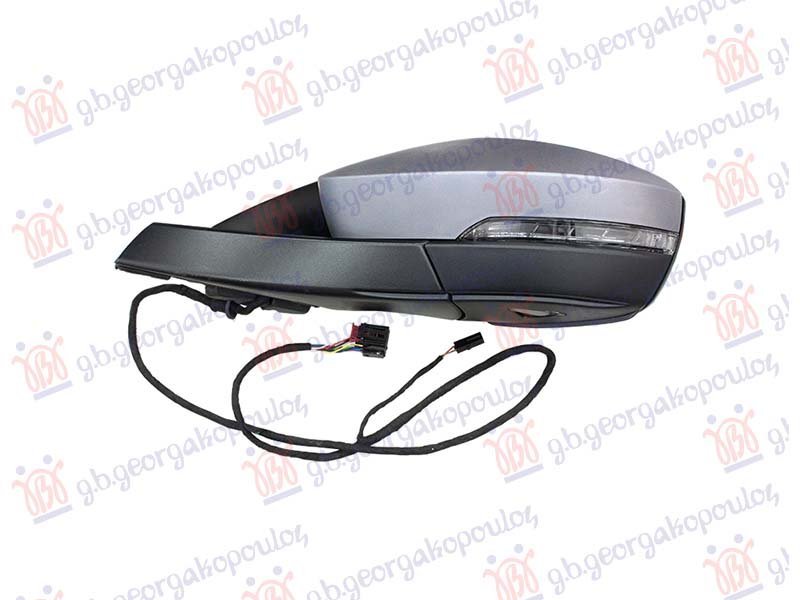 RETROVIZOR ELEKTRICNI SA GREJACEM PM (ELEKTRO-SKLOPIV) (MIGAVAC) (SVETLO) (MRTAV UGAO) (9+2 PIN) (KONVEKSNO)
