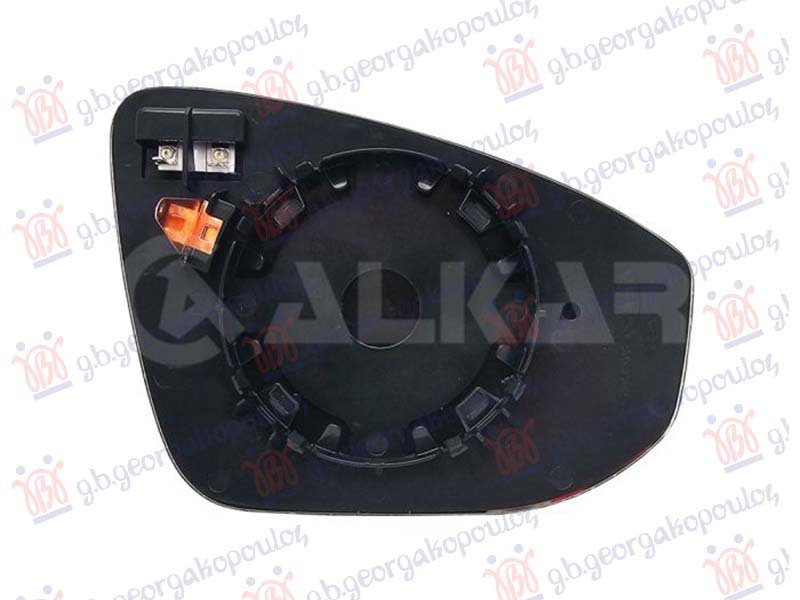 STAKLO RETROVIZORA SA GREJACEM (2 PIN) (ASFERICNO)
